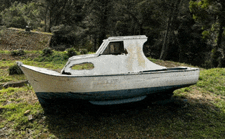 Silent Flow — old boat art project